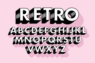retro typography/font vector/illustration