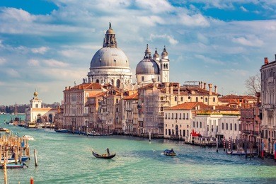 grand canal and basilica santa maria della salute in venice
