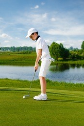 portrait of boy golfer 