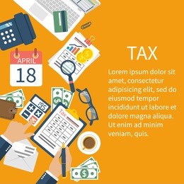 tax payment. government state taxes. data analysis, paperwork, financial research, report. businessman calculation. calculation of tax return. flat design vector. payment of debt.
