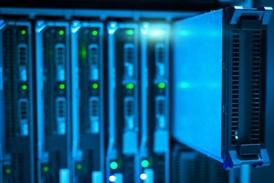 network servers in data room domestic room .