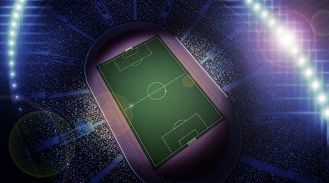 stadium, an imaginary stadium is modelled and renderd.