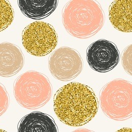 seamless pattern with scribbles circles. abstract hand drawn background for design and decoration textile, covers, package, wrapping paper.