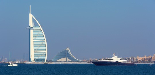 luxury yacht near jumeirah beach,hotels and boats in luxury dubai city,united arab emirates