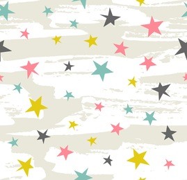 hipster geometric star seamless pattern. vector star pattern background
