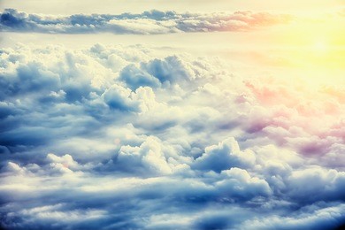 beautiful blue sky background with clouds