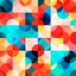 seamless pattern with circles. abstract background in bright colors. vector illustration. a good choice for the background display, website, flyers, brochures and presentations in a modern style