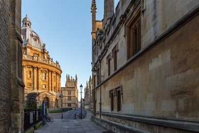 early spring morning in oxford city center