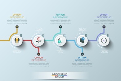 modern clean business circle origami style timeline banner. vector. can be used for workflow layout, diagram, number step up options, web design, infographics