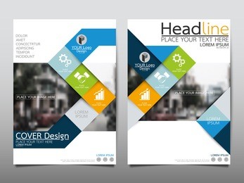 blue annual report brochure flyer design template vector, leaflet cover presentation abstract flat background, layout in a4 size