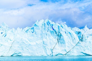 view of ice mountain at perito moreno glacier in argentina
