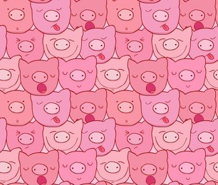 the pattern of the muzzles of piglets