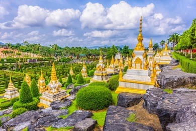 landscape tropical park of nong nooch in pattaya, thailand