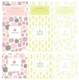 vector set of design elements and icons in trendy linear style for soap package