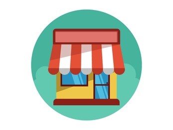 store illustration - flat icon