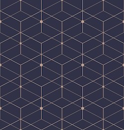 abstract geometric pattern with lines, squares . a seamless vector background. dark blue and gold texture.