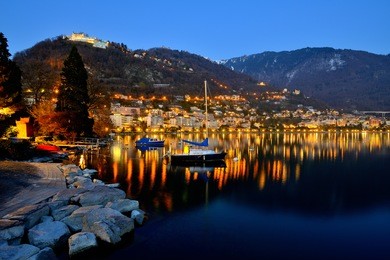 lake geneva at dusk