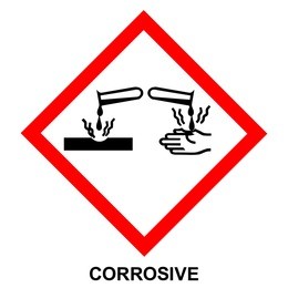 ghs05 hazard pictogram - corrosive , hazard warning sign