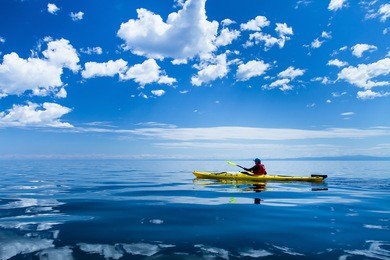 kayaking on lake baikal