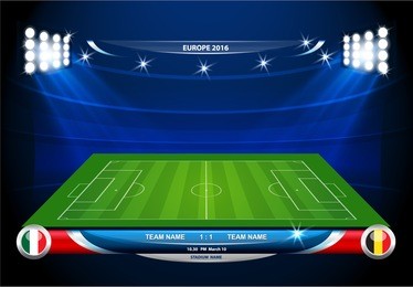 vector info graphic football field statistics.