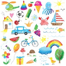 kids drawings collection