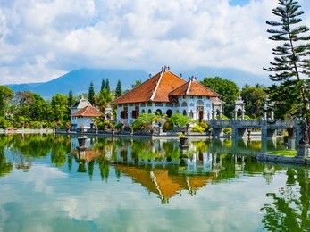 karangasem water temple palace in bali, indonesia