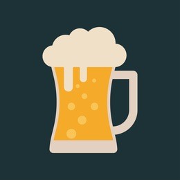 lager beer icon. vector beer. glass with beer isolated on background