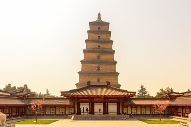 giant wild goose pagoda complex, a buddhist pagoda xi'an, shaanxi province, china. it was built in 652 during the tang dynasty. unesco world heritage
