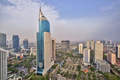 view of jakarta city, indonesia