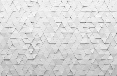 white triangular abstract background, grunge surface, 3d rendering