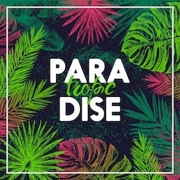 hand drawn sketch tropical plants background. vector illustration