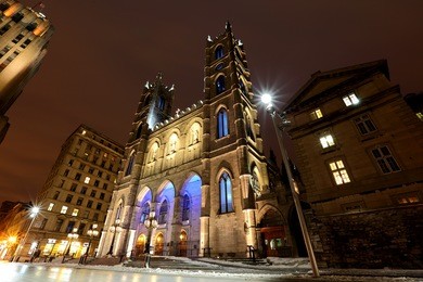 notre-dame basilica from place d'armes
