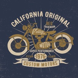 tee print design with vintage effect