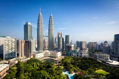 kuala lumpur skyline, malaysia