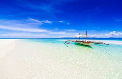beautiful amazing nature background. tropical blue sun sea in philippines. luxury holiday resort. island atoll about coral reef. fresh freedom. adventure day. snorkel. coconut paradise. wooden boat.