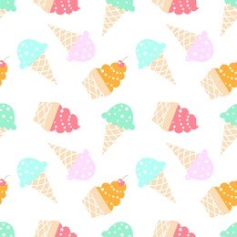 ice cream seamless pattern 