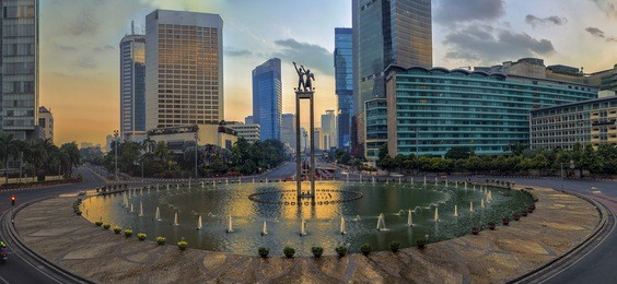 view of jakarta city, indonesia