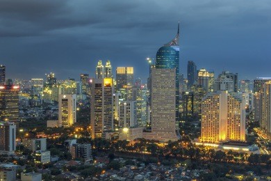 view of jakarta city, indonesia