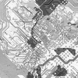 close-up abstract circuit board background in hi-tech style