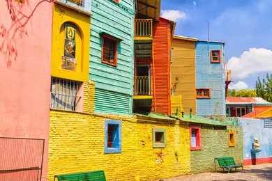 colorful caminito street in the la boca neighborhood of buenos aires
