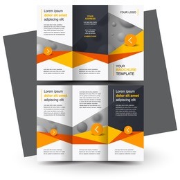 brochure design, business brochure template, creative tri-fold, trend brochure polygons