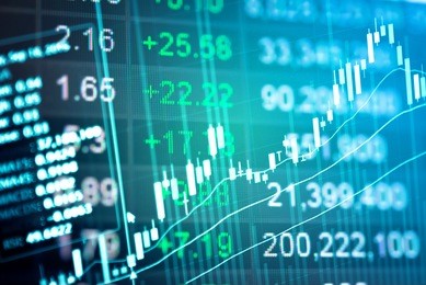 financial data on a monitor. finance data concept. stock market pricing abstract. business background. market analyze.bar graphs, diagrams, financial figures. forex.