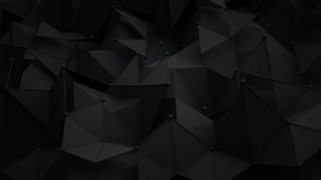 black polygonal surface. abstract 3d rendering background
