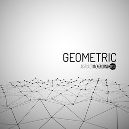 technology vector background. wireframe polygonal landscape. mountains with connected lines and dots. vector illustration.