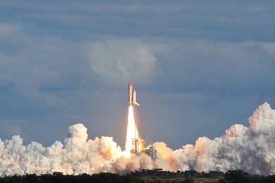 cape canaveral, fl - november 16: space shuttle atlantis launches from the kennedy space center november 16, 2009 in cape canaveral, fl.