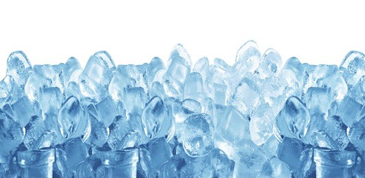 ice cubes isolated on a white background 
