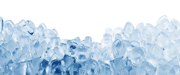 ice cubes isolated on a white background