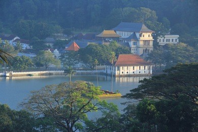 morning, the city of kandy in srilanka woke up in the gentle light