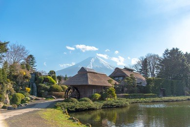 a small village in the fuji five lake region at oshino hakkai