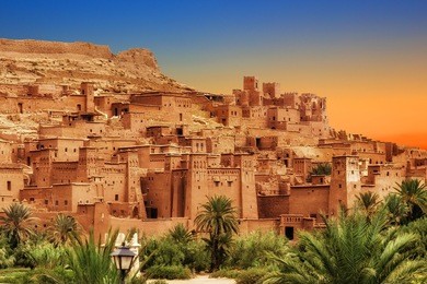kasbah ait ben haddou in the atlas mountains of morocco. unesco world heritage site since 1987. several films have been shot there